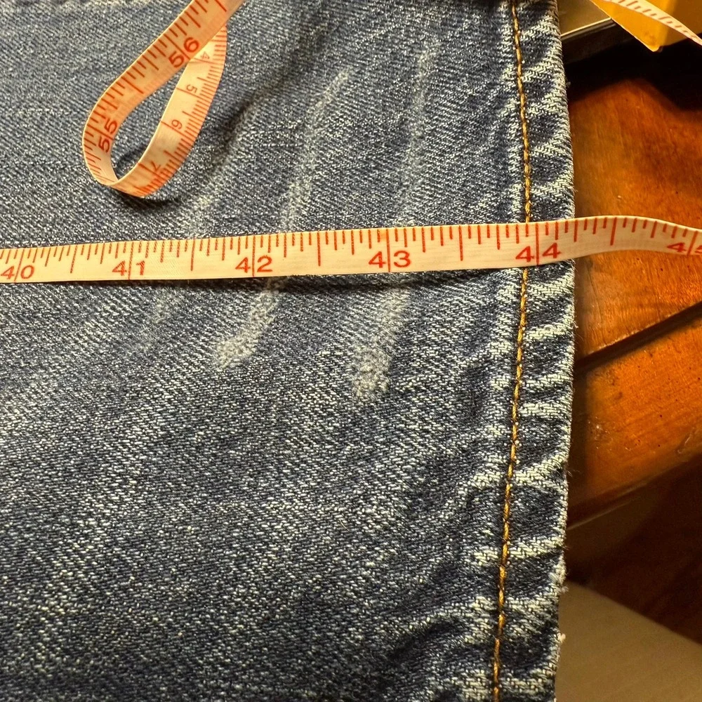 J. Crew Men 35W 36L (34) Straight Leg Denim Blue Jeans Cotton Casual Work (READ)